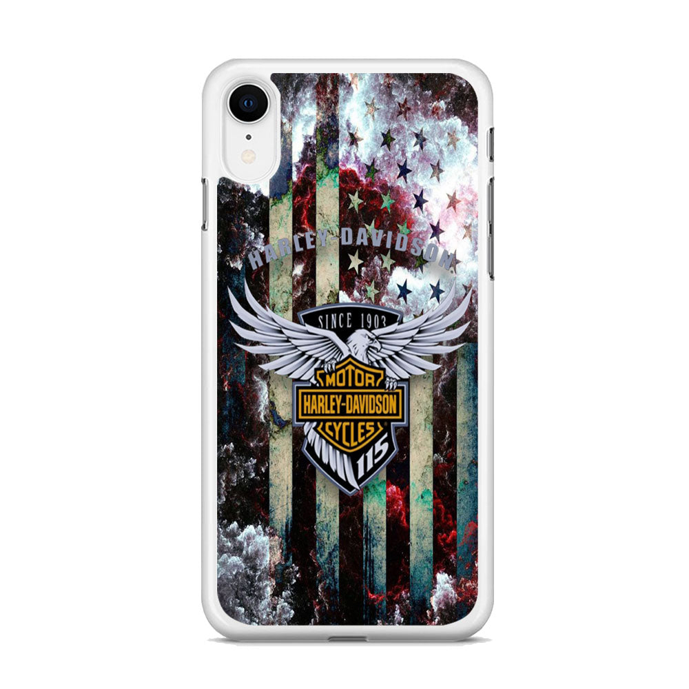 Harley Davidson Storm Flag Eagle Wall iPhone XR Case