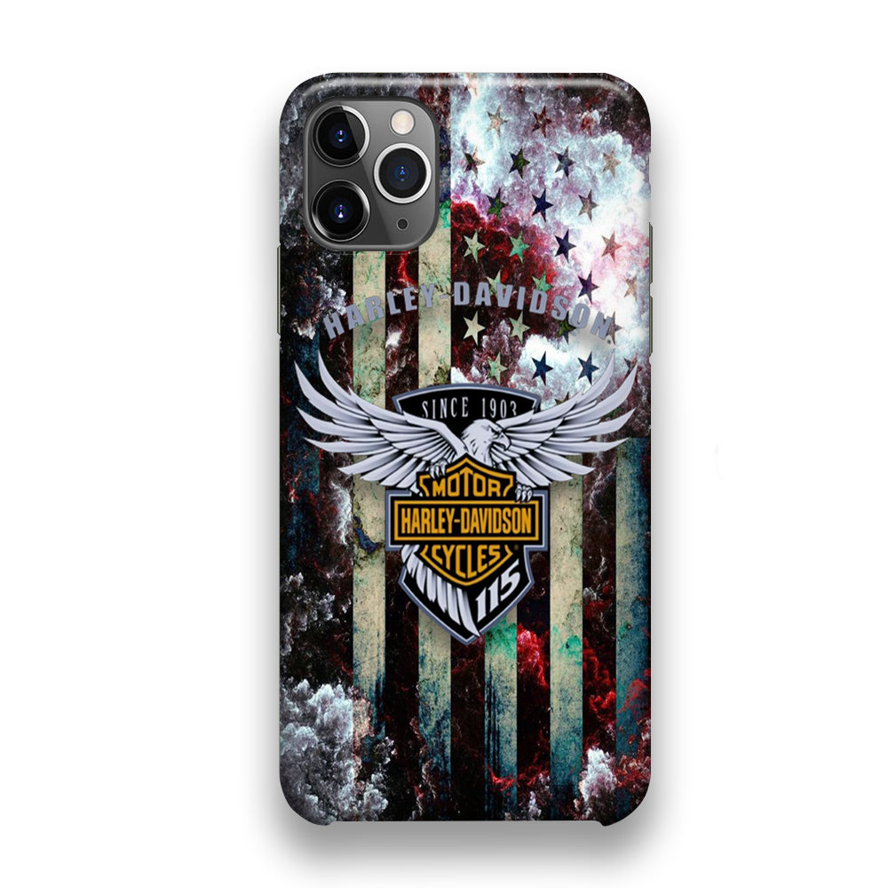 Harley Davidson Storm Flag Eagle Wall iPhone 11 Pro Case