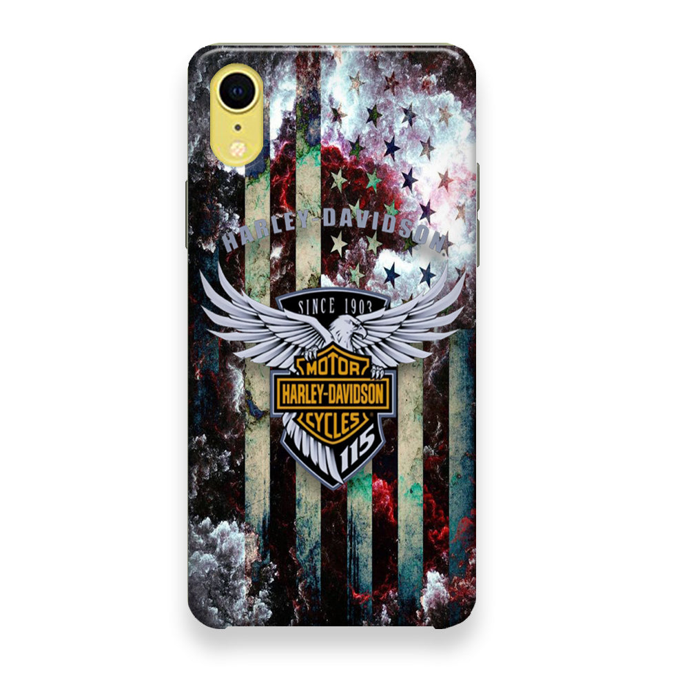 Harley Davidson Storm Flag Eagle Wall iPhone XR Case