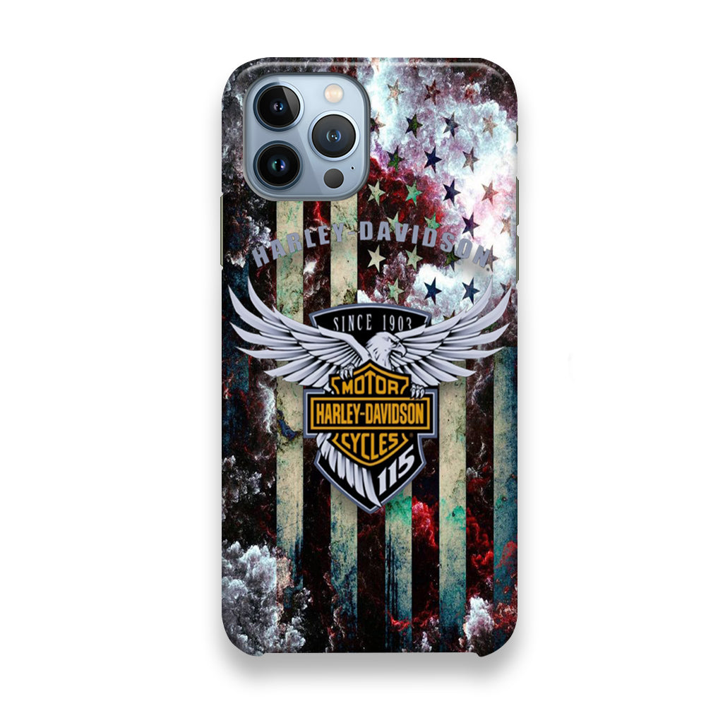 Harley Davidson Storm Flag Eagle Wall iPhone 13 Pro Max Case