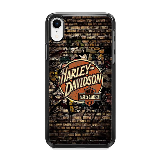 Harley Davidson Wallpaint Gravity Logo iPhone XR Case