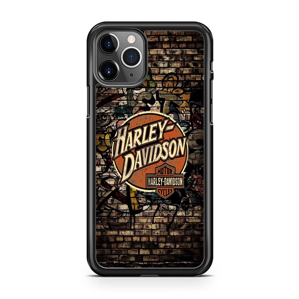 Harley Davidson Wallpaint Gravity Logo iPhone 11 Pro Case