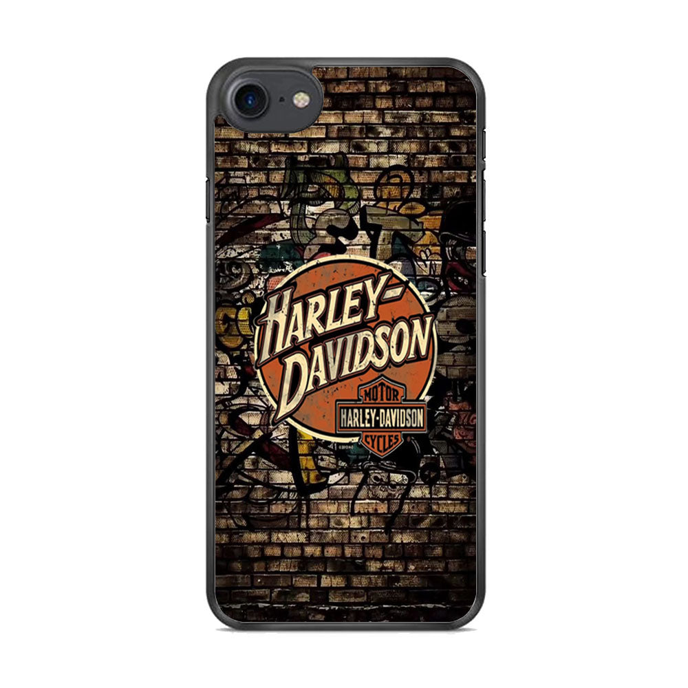 Harley Davidson Wallpaint Gravity Logo iPhone 8 Case