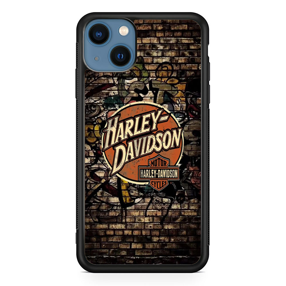 Harley Davidson Wallpaint Gravity Logo iPhone 13 Case