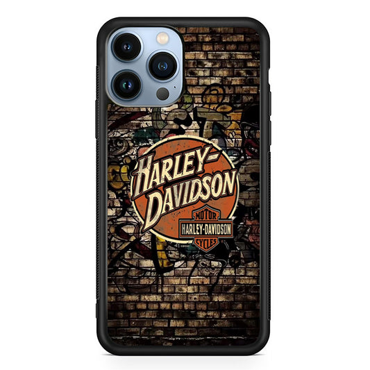 Harley Davidson Wallpaint Gravity Logo iPhone 13 Pro Max Case