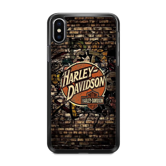 Harley Davidson Wallpaint Gravity Logo iPhone X Case