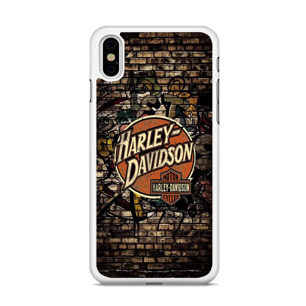 Harley Davidson Wallpaint Gravity Logo iPhone X Case