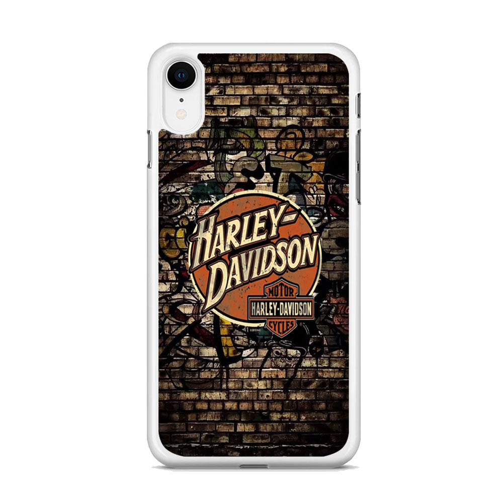 Harley Davidson Wallpaint Gravity Logo iPhone XR Case