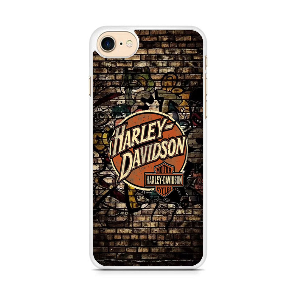 Harley Davidson Wallpaint Gravity Logo iPhone 8 Case