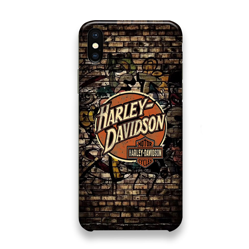 Harley Davidson Wallpaint Gravity Logo iPhone X Case