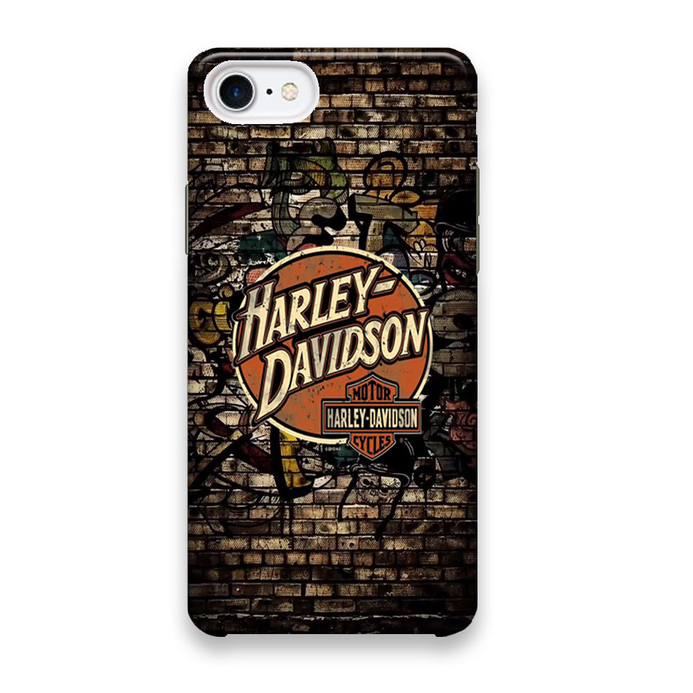 Harley Davidson Wallpaint Gravity Logo iPhone 8 Case