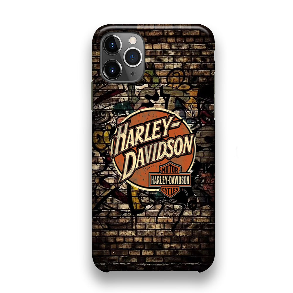 Harley Davidson Wallpaint Gravity Logo iPhone 11 Pro Case