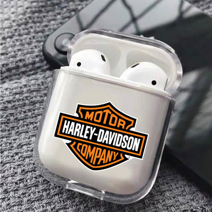 Harley Davidson Hard Plastic Protective Clear Case Cover For Apple Airpods