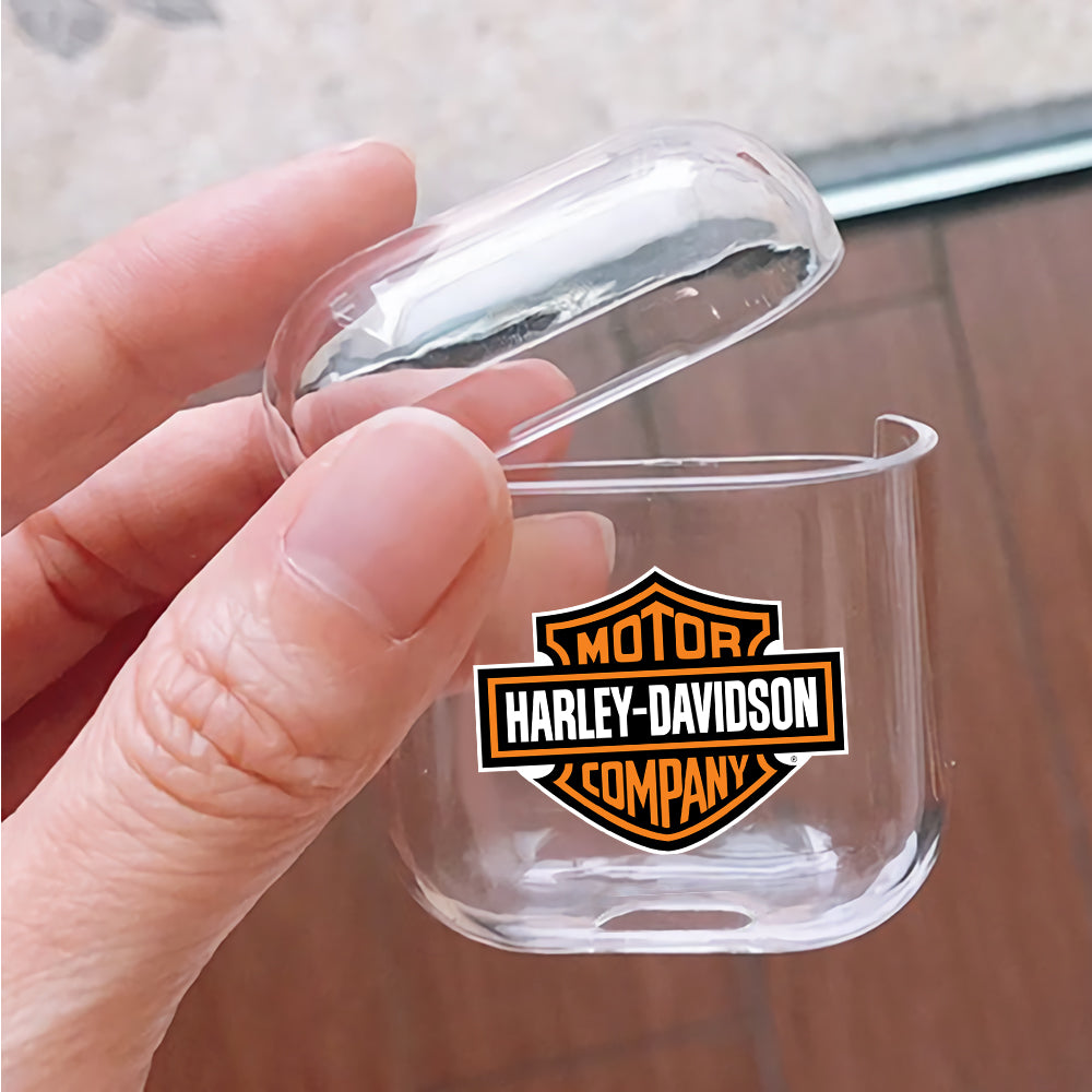 Harley Davidson Hard Plastic Protective Clear Case Cover For Apple Airpods