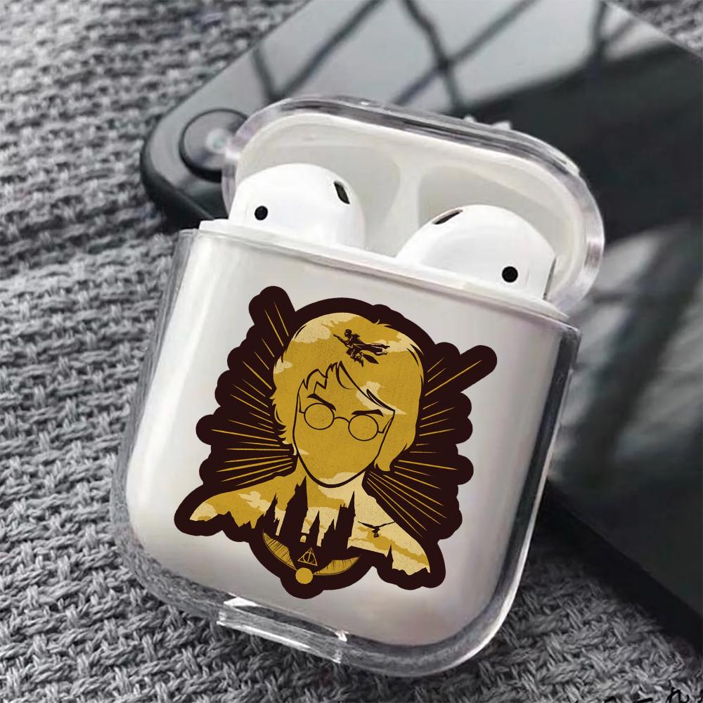 Harry Potter Art Hard Plastic Protective Clear Case Cover For Apple Airpods