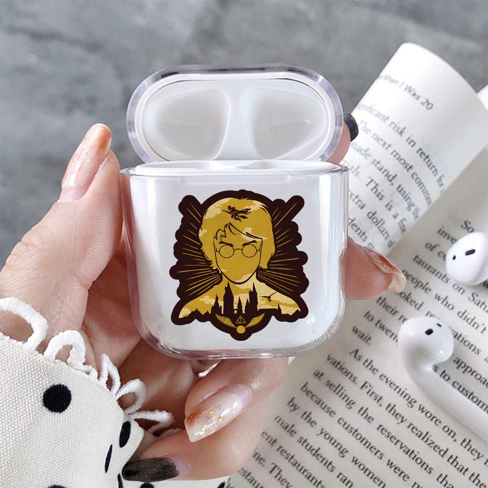 Harry Potter Art Hard Plastic Protective Clear Case Cover For Apple Airpods