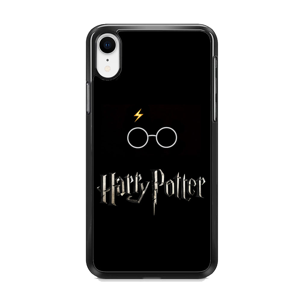 Harry Potter Glasses Symbol Black iPhone XR Case