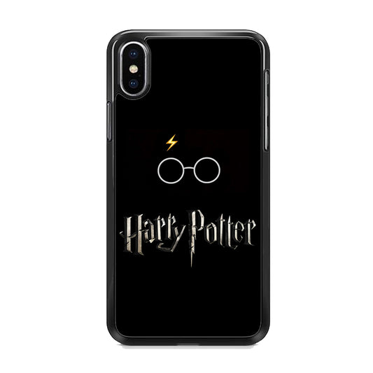 Harry Potter Glasses Symbol Black iPhone Xs Case