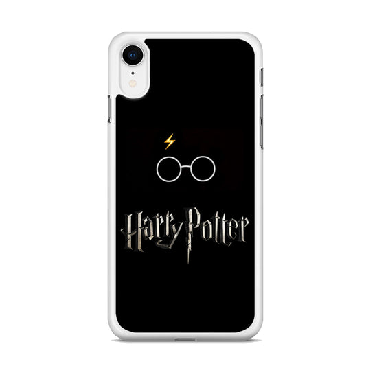 Harry Potter Glasses Symbol Black iPhone XR Case