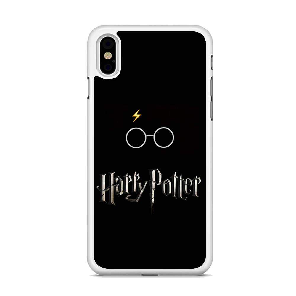 Harry Potter Glasses Symbol Black iPhone Xs Max Case