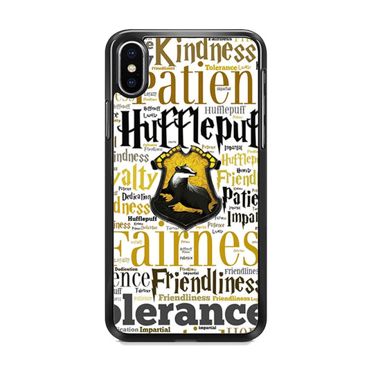 Harry Potter Hufflepuff Manners iPhone Xs Case