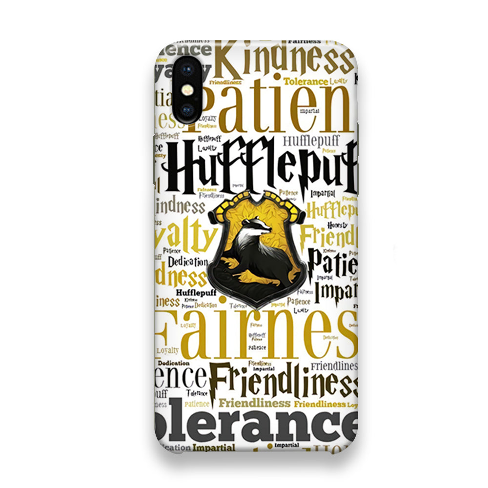 Harry Potter Hufflepuff Manners iPhone Xs Case