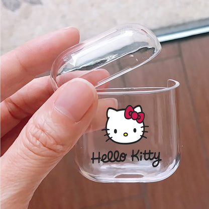 Hello Kitty Hard Plastic Protective Clear Case Cover For Apple Airpods