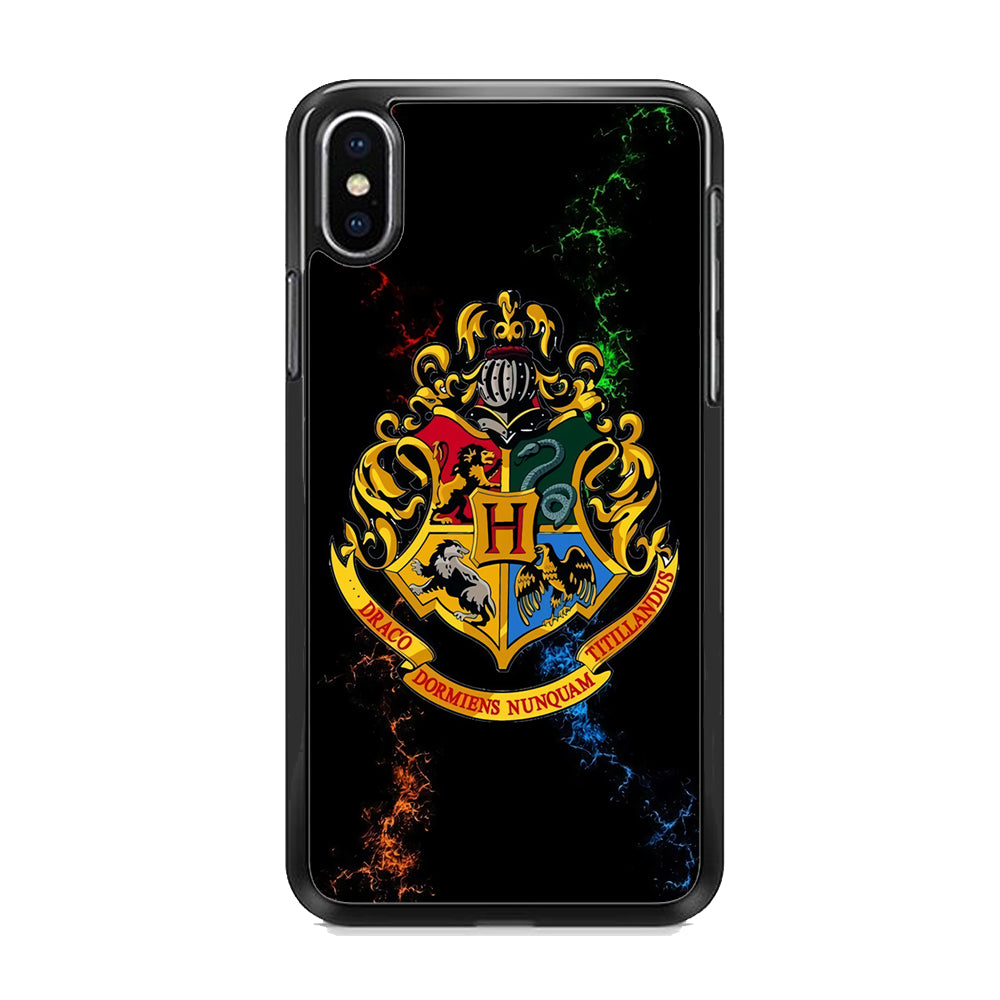 Hogwarts Symbol Black iPhone X Case