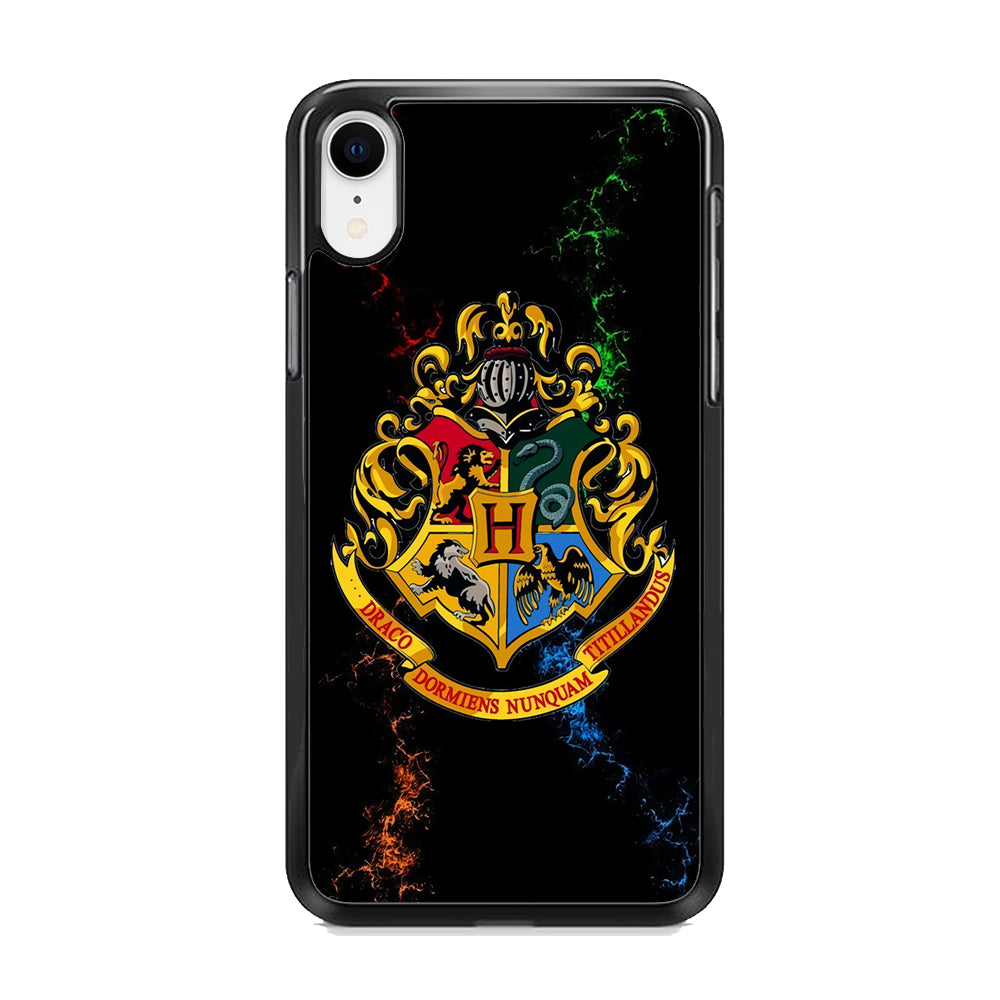 Hogwarts Symbol Black iPhone XR Case