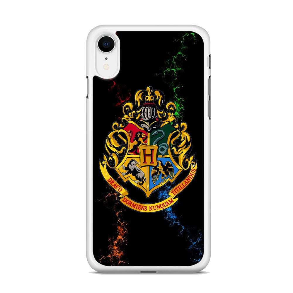 Hogwarts Symbol Black iPhone XR Case