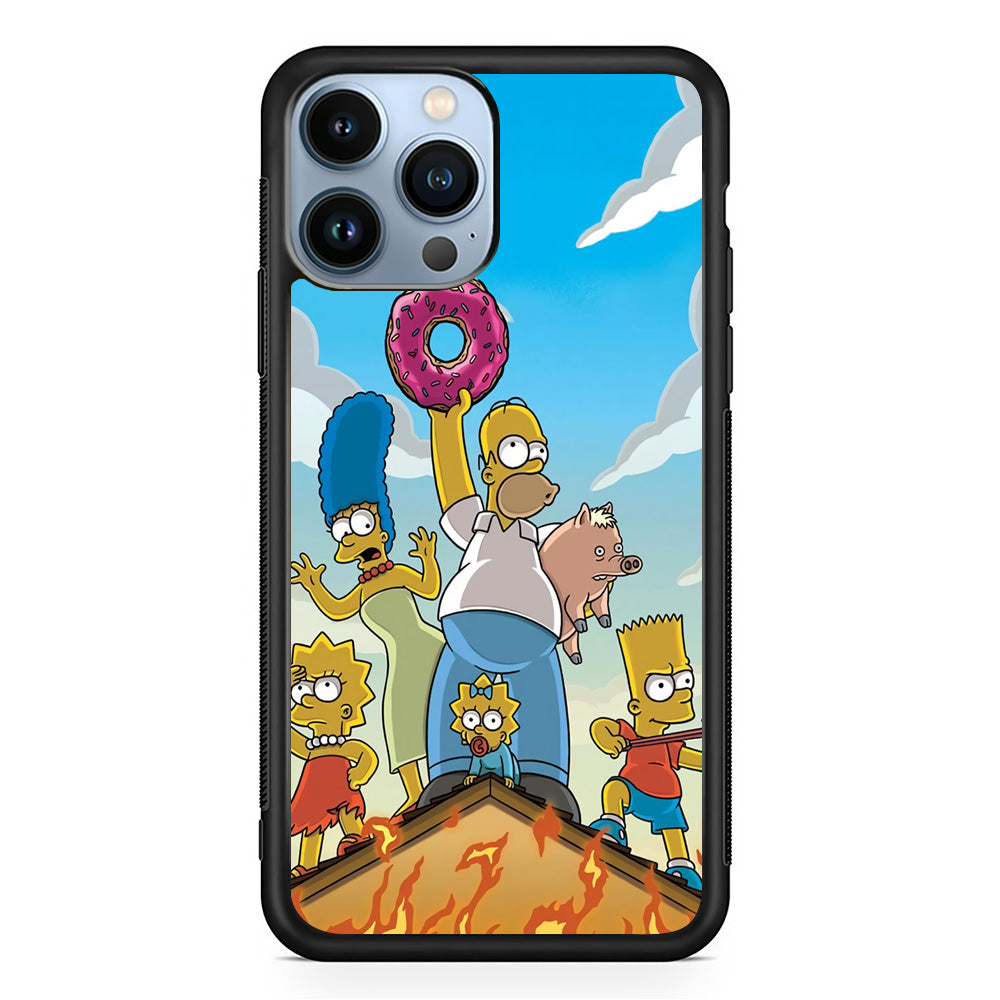 Homer Simpson Family iPhone 13 Pro Max Case