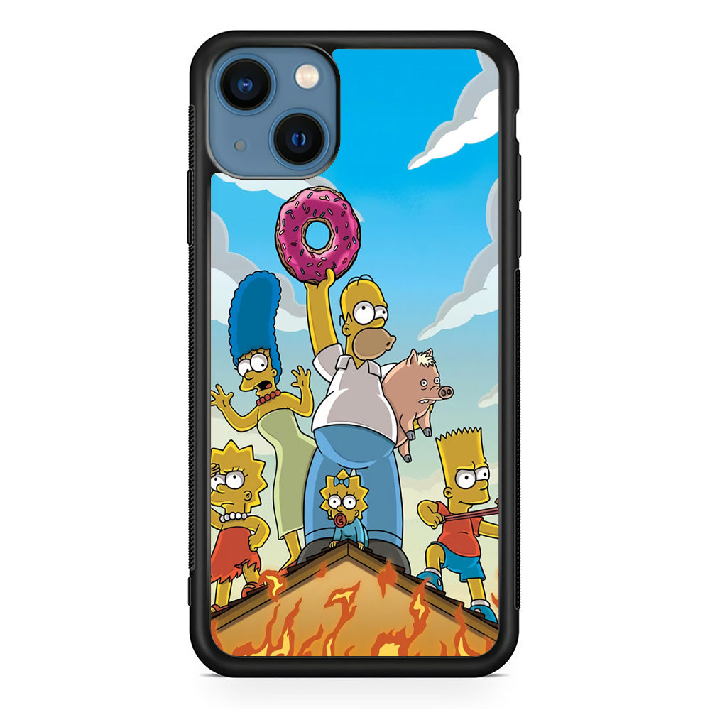 Homer Simpson Family iPhone 13 Case