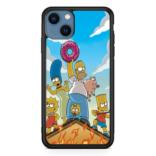 Homer Simpson Family iPhone 13 Case