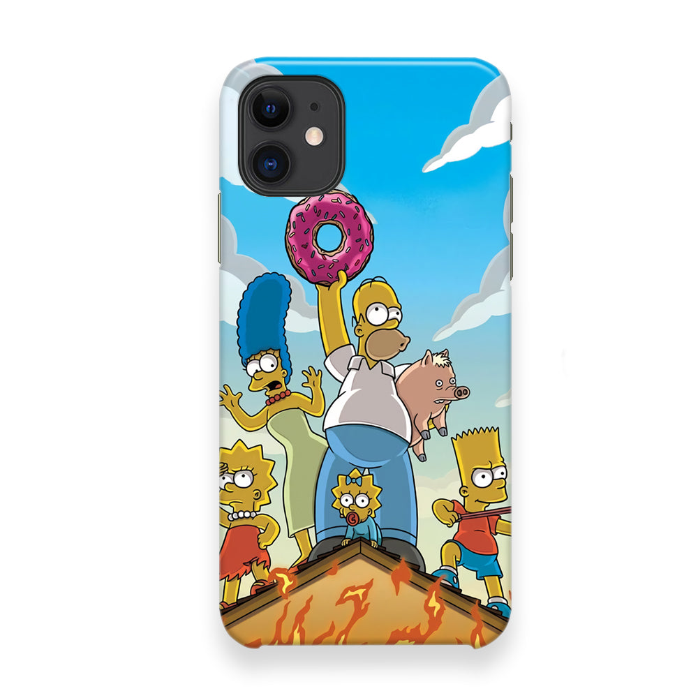 Homer Simpson Family iPhone 12 Case