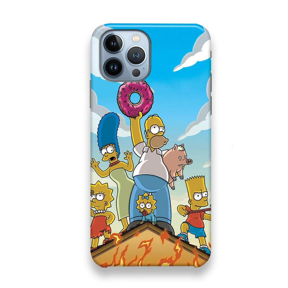 Homer Simpson Family iPhone 13 Pro Max Case