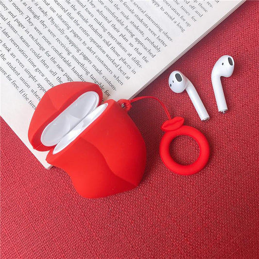 Sexy Red Lips Silicone Protective Case Cover For Apple Airpods