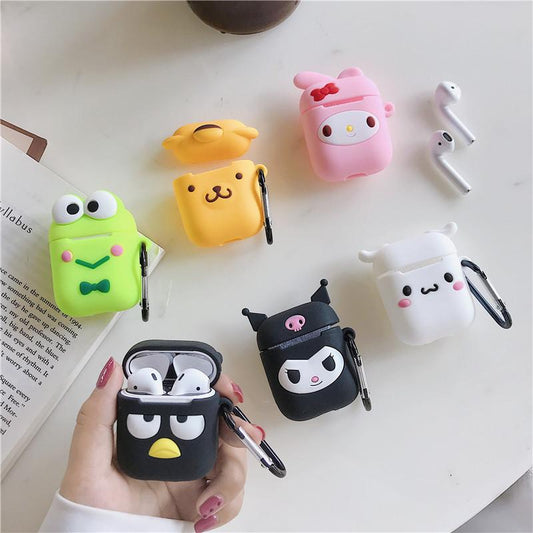 Cute Face Cartoon Silicone Protective Case Cover For Apple Airpods - Octracase