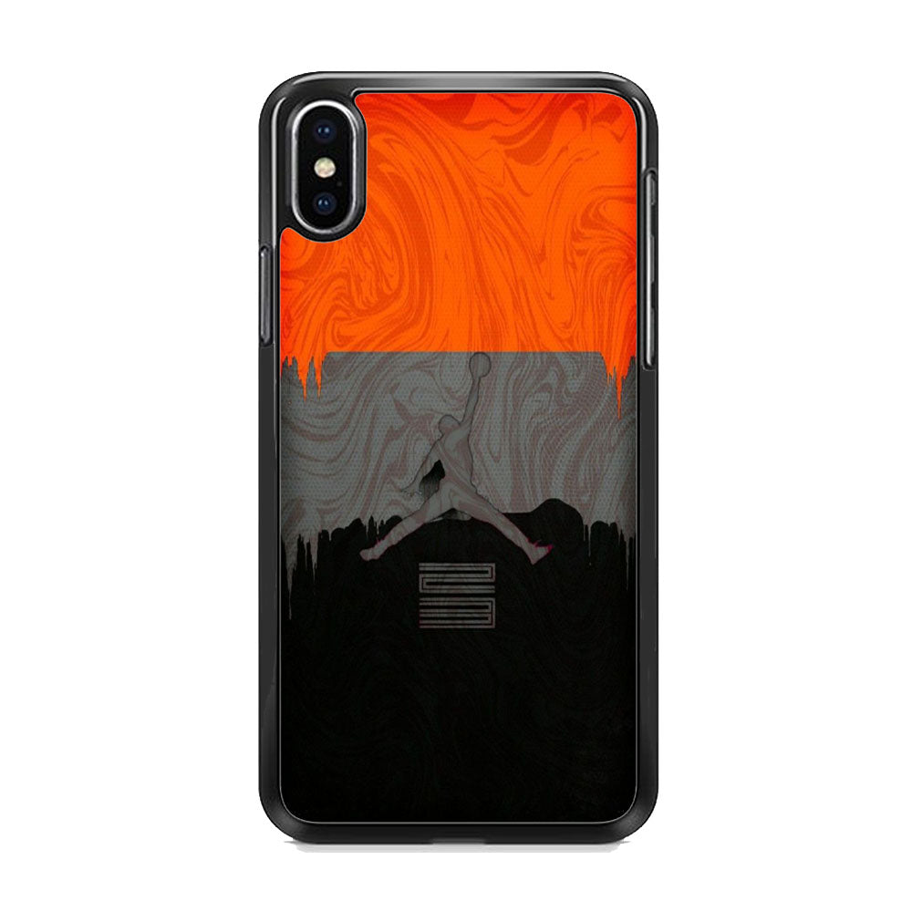 Jordan Art Drip Paint Red iPhone X Case