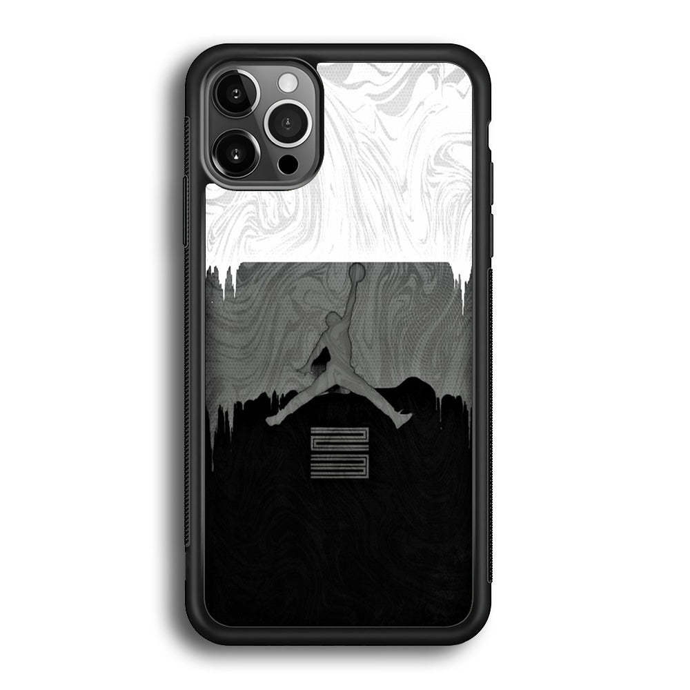 Jordan Art Drip Paint White iPhone 12 Pro Case