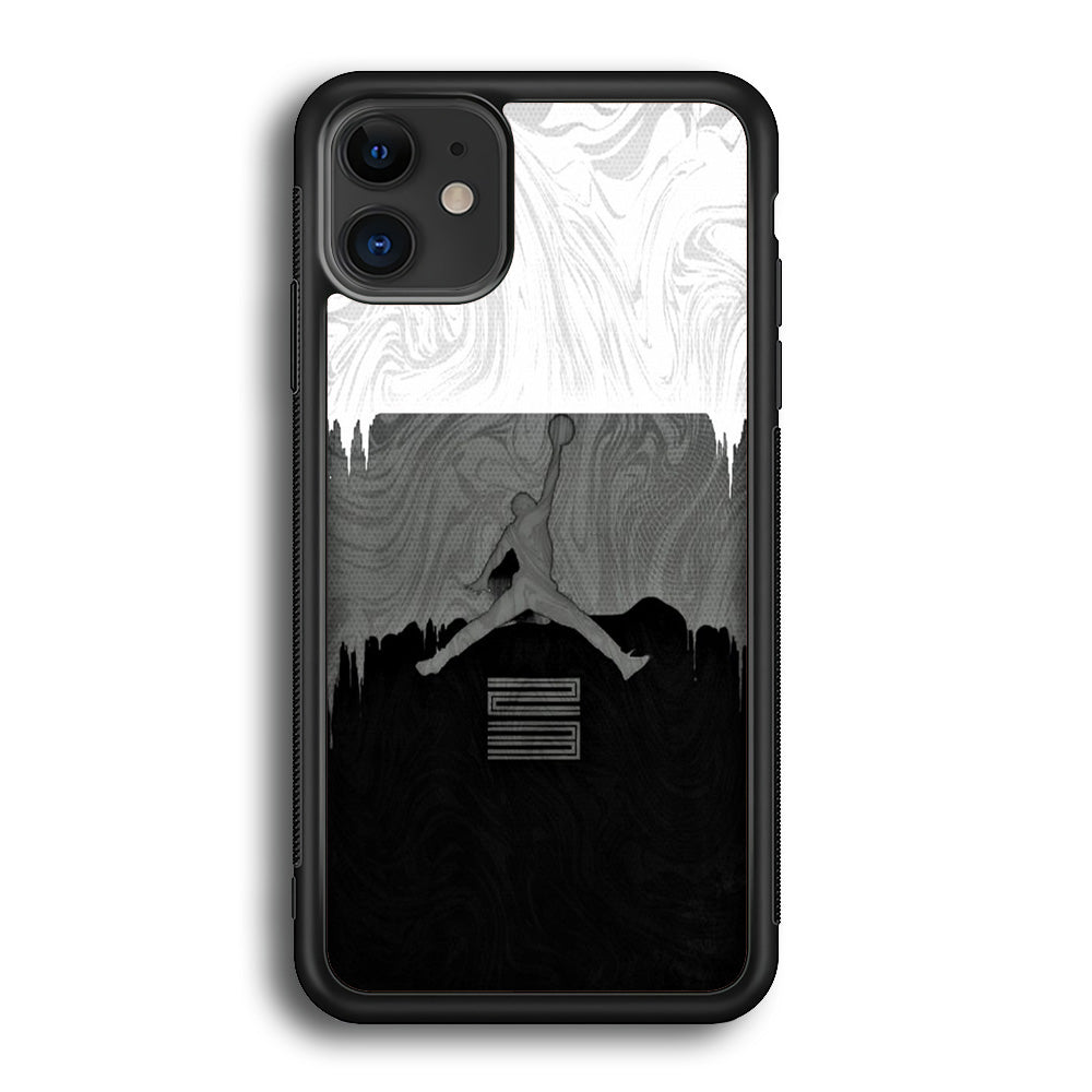 Jordan Art Drip Paint White iPhone 12 Case