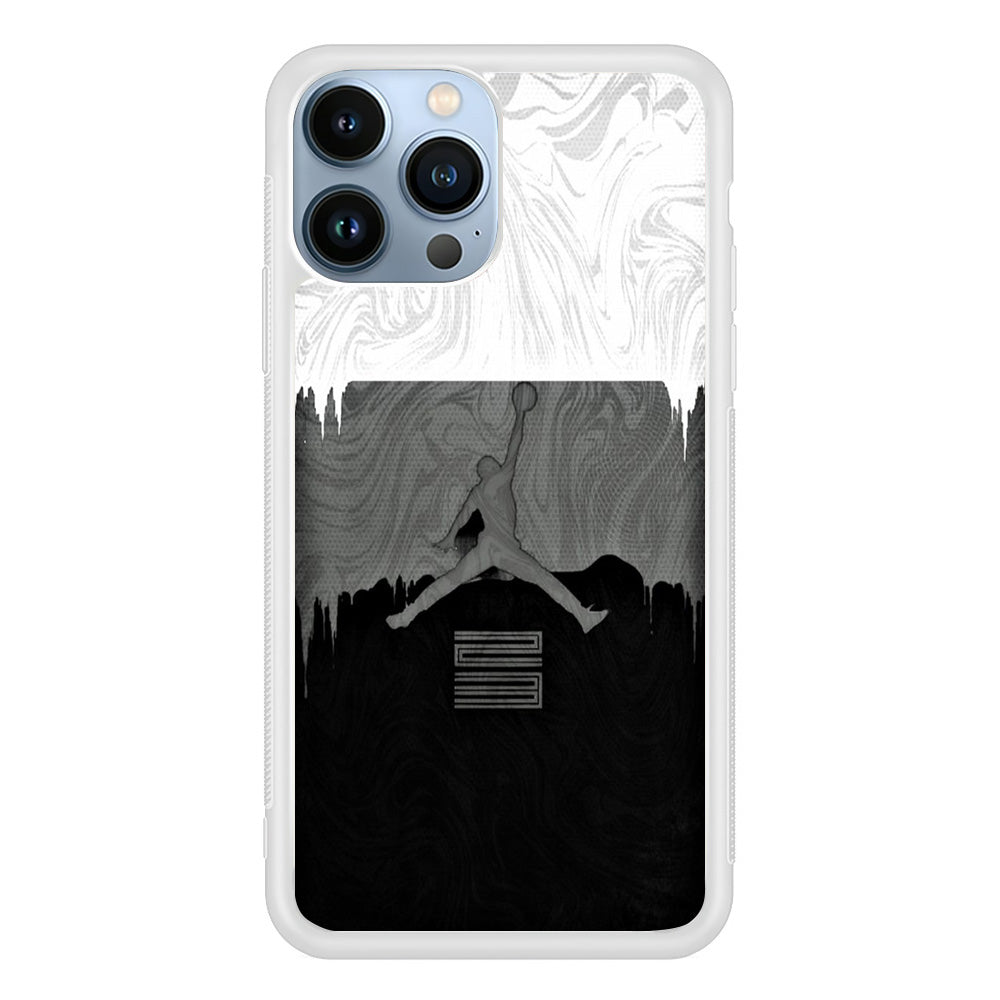 Jordan Art Drip Paint White iPhone 13 Pro Max Case