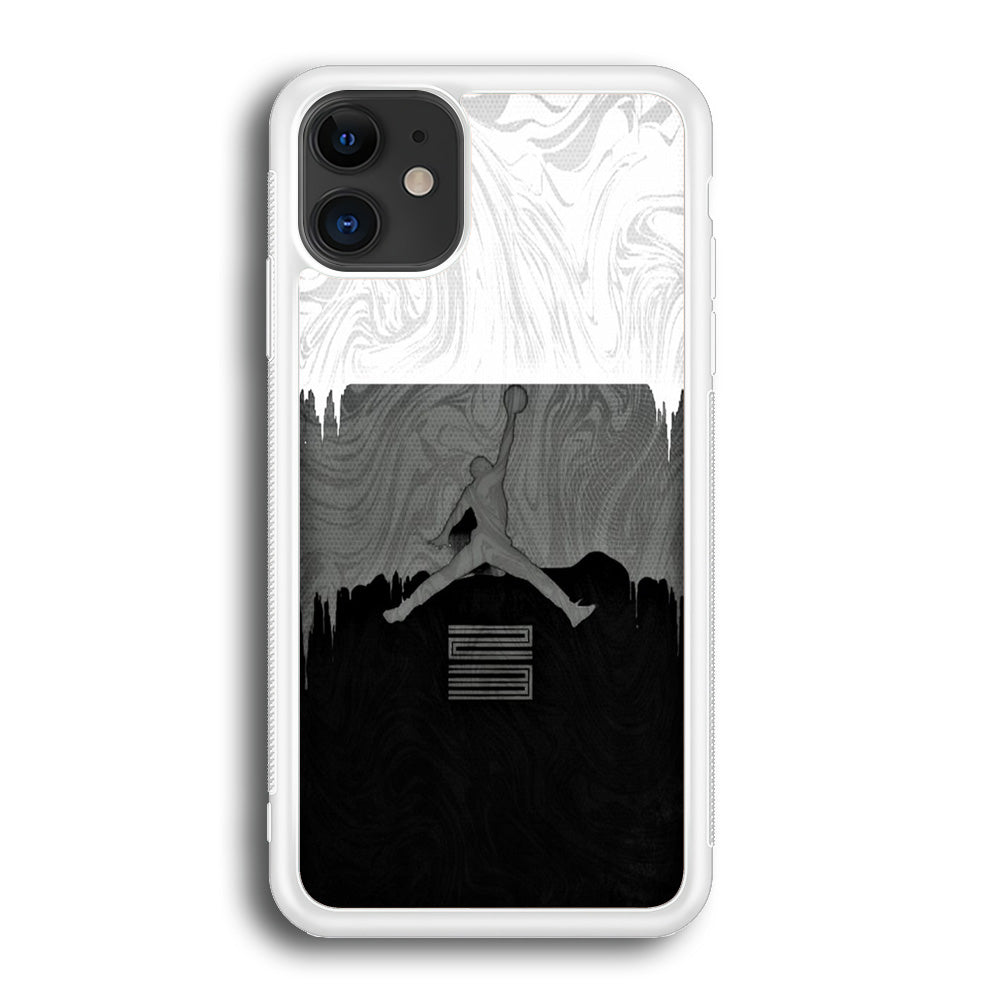 Jordan Art Drip Paint White iPhone 12 Case