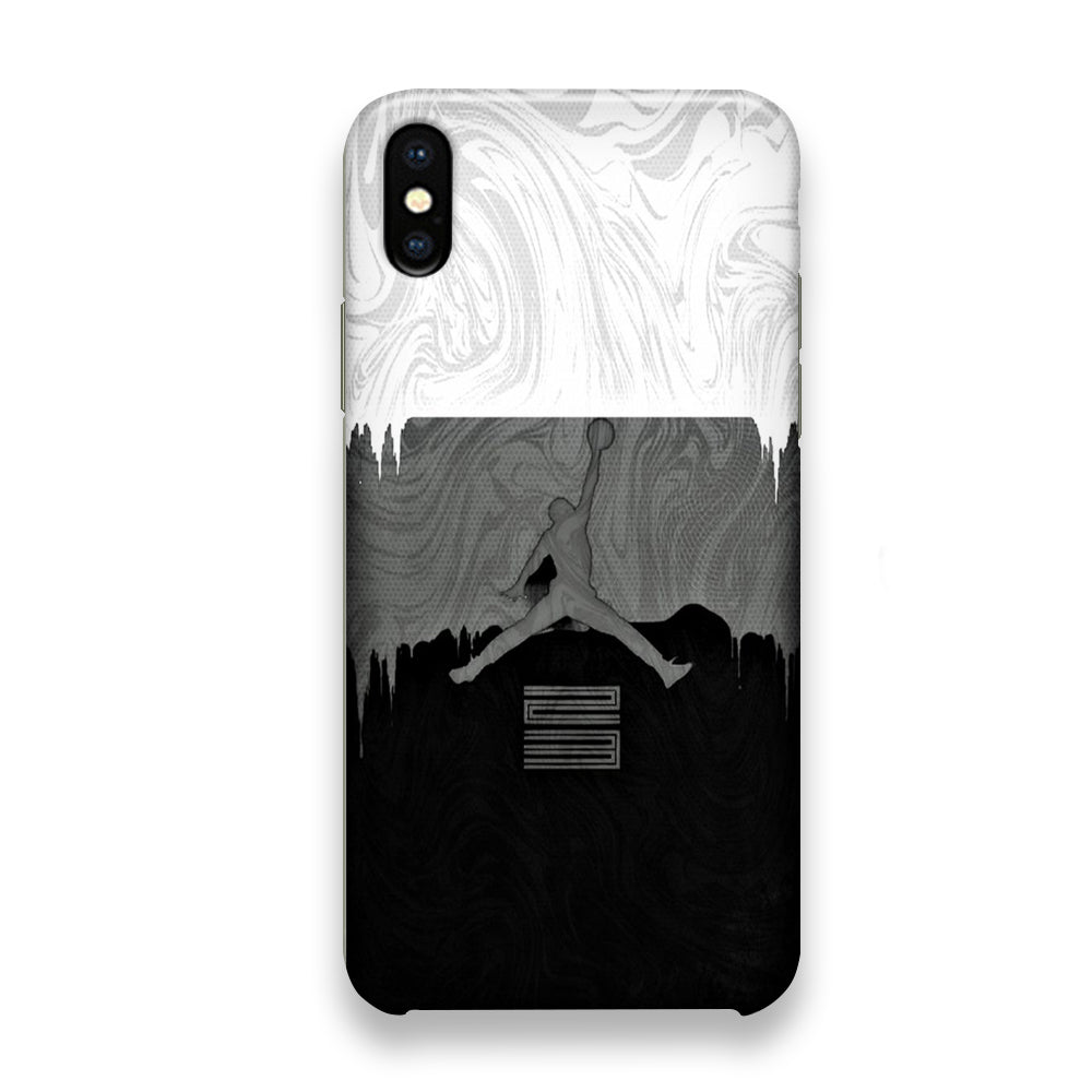 Jordan Art Drip Paint White iPhone Xs Case