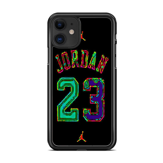 Jordan Black Bubble Neon Colour iPhone 11 Case