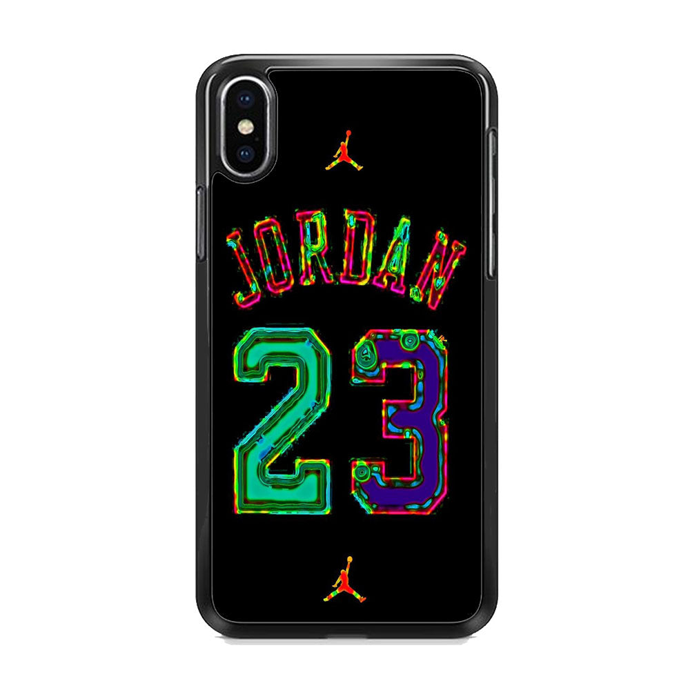 Jordan Black Bubble Neon Colour iPhone X Case