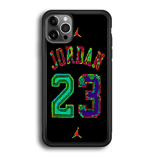 Jordan Black Bubble Neon Colour iPhone 12 Pro Case