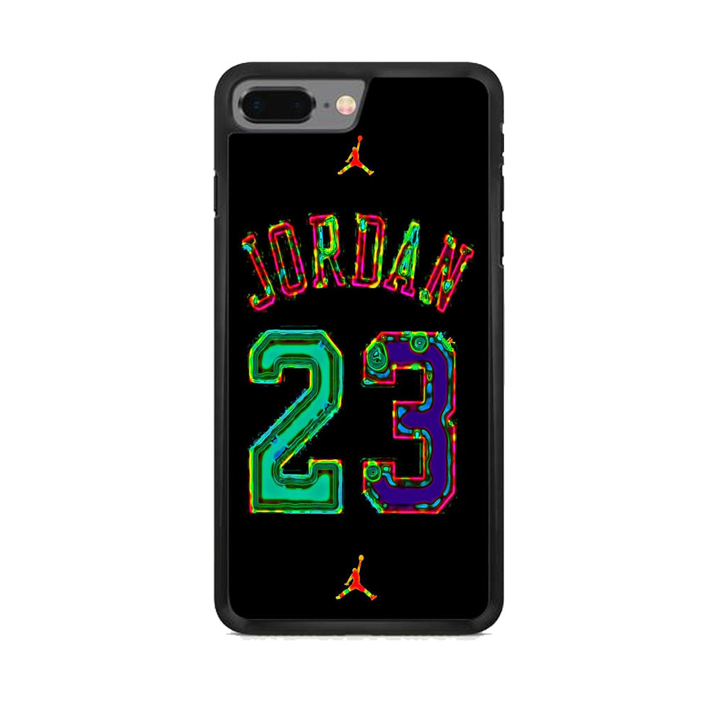 Jordan Black Bubble Neon Colour iPhone 8 Plus Case