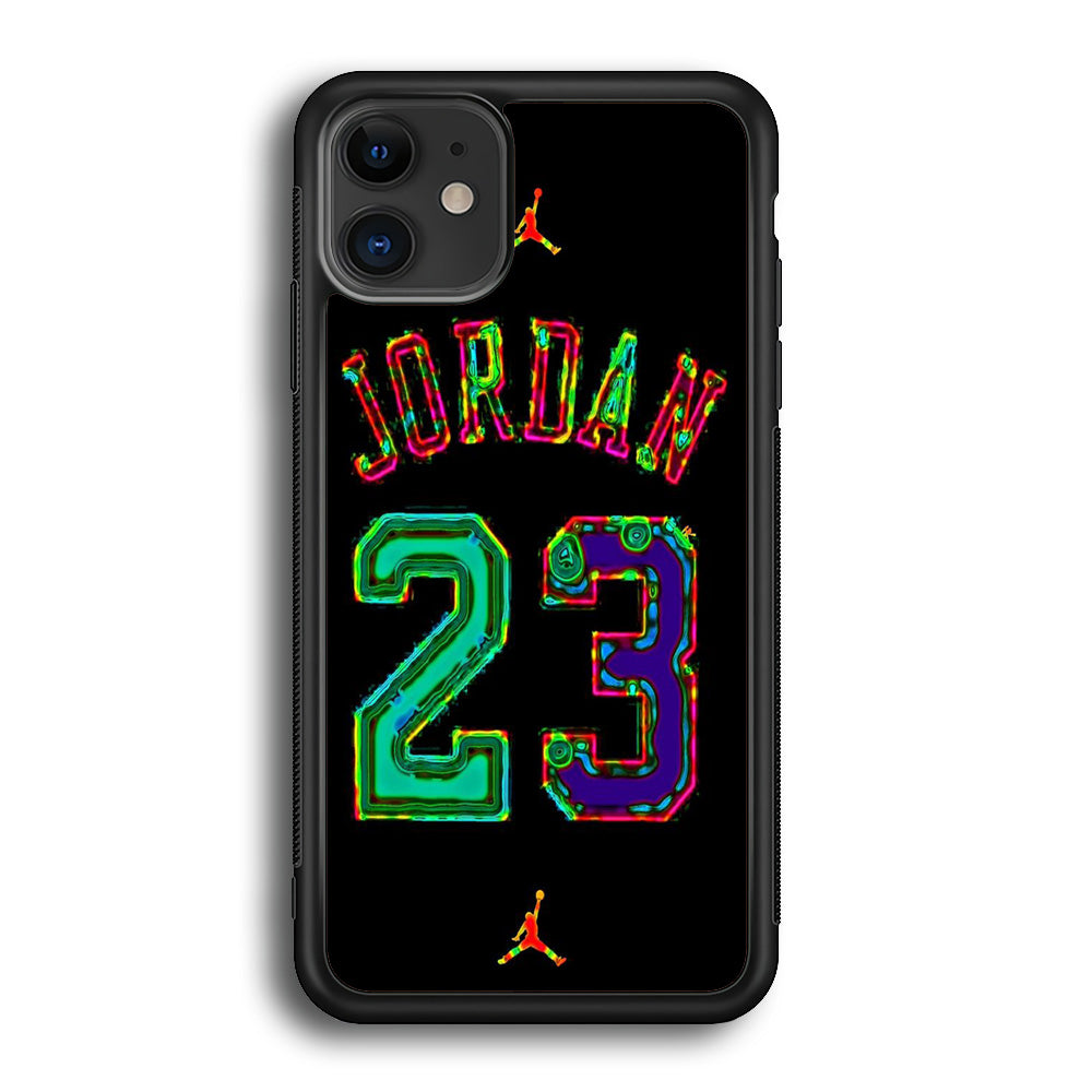 Jordan Black Bubble Neon Colour iPhone 12 Case