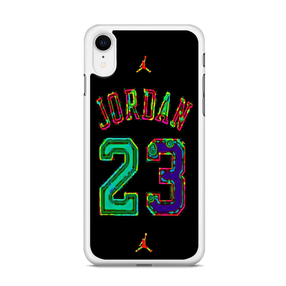 Jordan Black Bubble Neon Colour iPhone XR Case