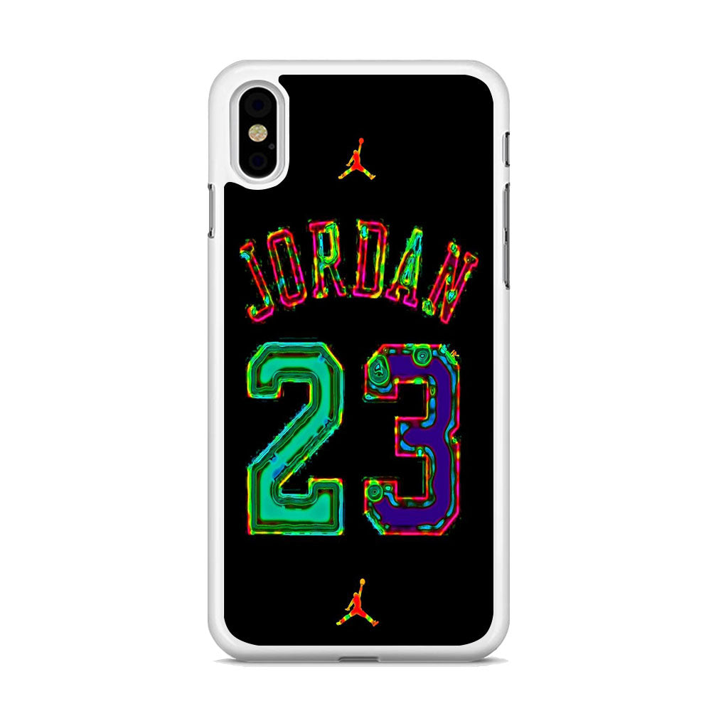 Jordan Black Bubble Neon Colour iPhone X Case